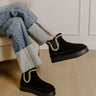 The Phoebe Faux Suede Platform Bootie in Black Image - 1