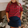 Holiday Harmony Smocked Plaid Top Curves Image - 1