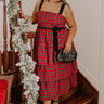 Holiday Harmony Plaid Tiered Midi Curves Image - 1
