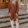 Afternoon Escape Linen-Blend Mini Dress in Chocolate Image - 1