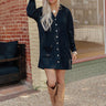 Afternoon Escape Linen-Blend Mini Dress in Black Image - 1