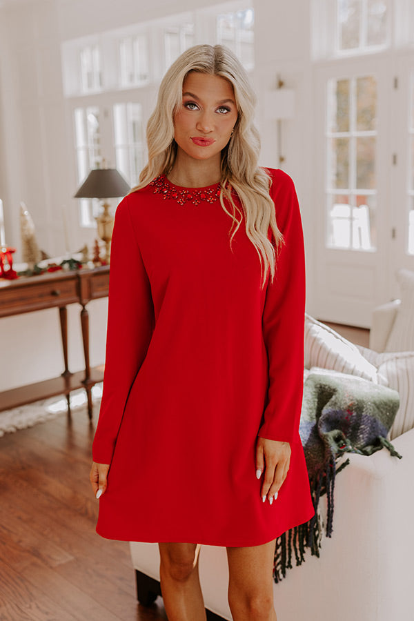 Holiday Party Embellished Mini Dress Image - 1