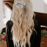Shine On Rhinestone Embellished Bow Hair Clip Image - 1