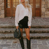The Madison High Waist Velvet Shorts Image - 1