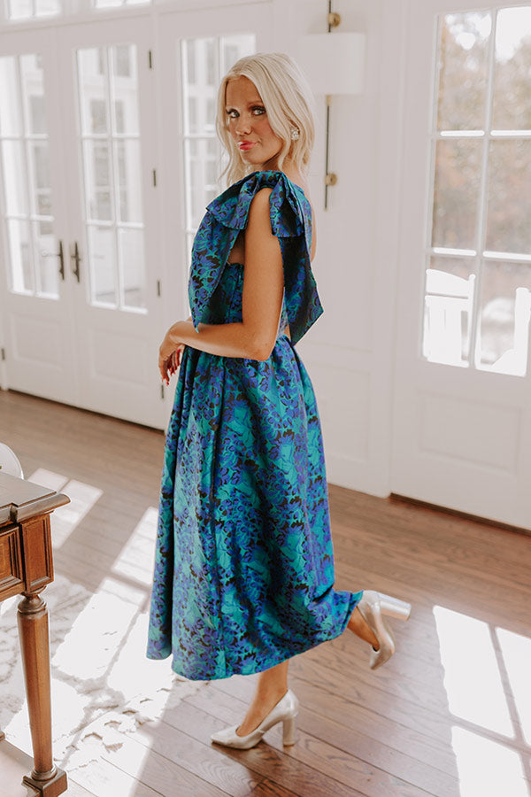 For The Love Of Floral Satin Midi Image - 2