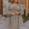 Harvest Cutie Floral Mini Dress in Olive Curves Image - 1