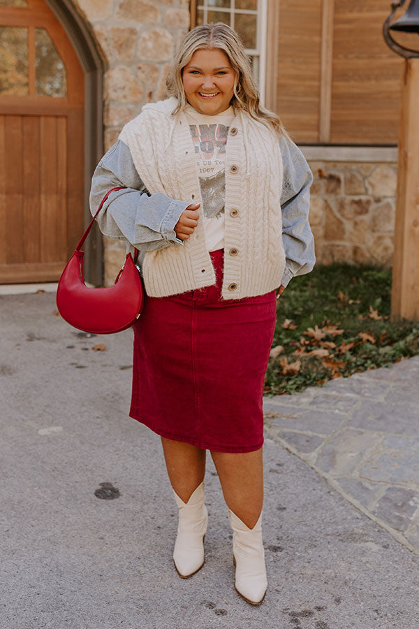 Crisp And Cozy Cable Knit Sweater Curves Image - 1