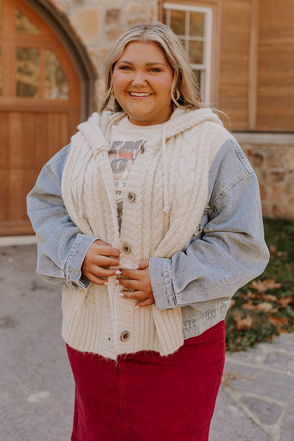 Crisp And Cozy Cable Knit Sweater Curves Image - 2