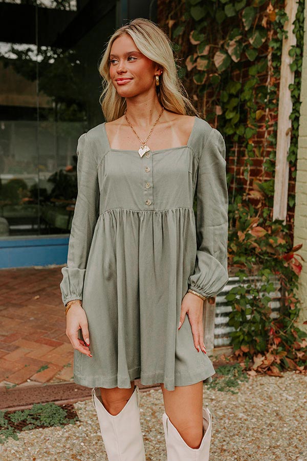 Rustic Bliss Babydoll Mini Dress Image - 1