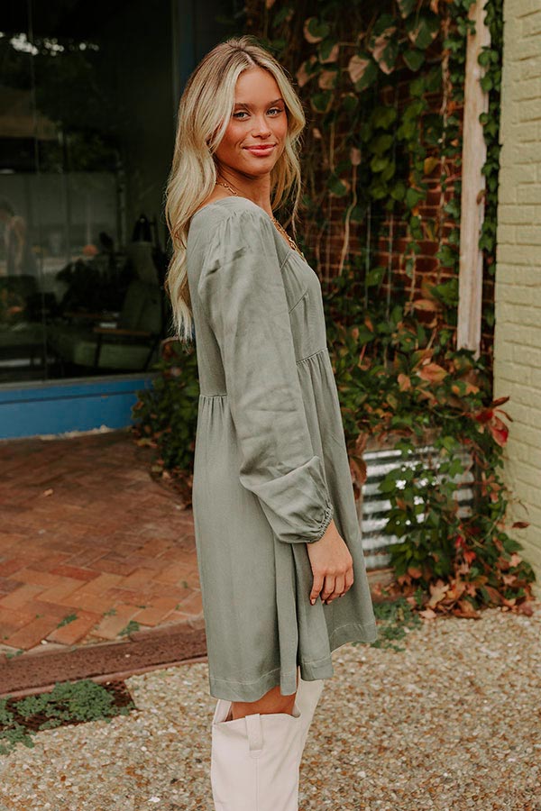 Rustic Bliss Babydoll Mini Dress Image - 4
