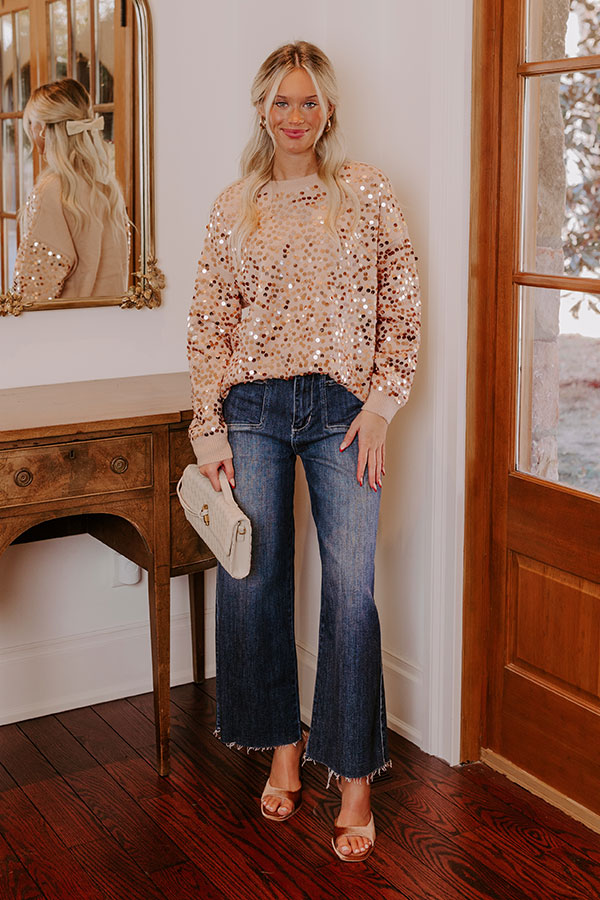 Shine On Knit Sequin Sweater Image - 2