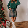 Fall Gratitude Chenille Knit Sweater In Hunter Green Image - 1