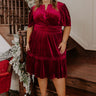 Merlot Dreams Velvet Dress Curves Image - 1