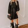 Vermont Stroll Stripe Mini Dress in Black Image - 1