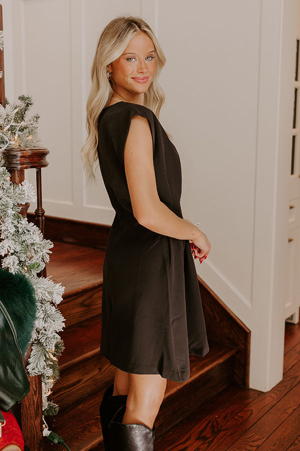 Exclusive Party Mini Dress in Black Image - 3