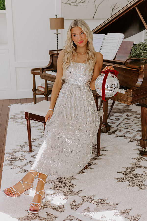 All The Sparkle Sequin Midi in Champagne Image - 1