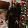Holiday Social Velvet Mini Dress in Black Image - 1