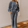 Fireside Cozy High Waist Cable Knit Pants Image - 1