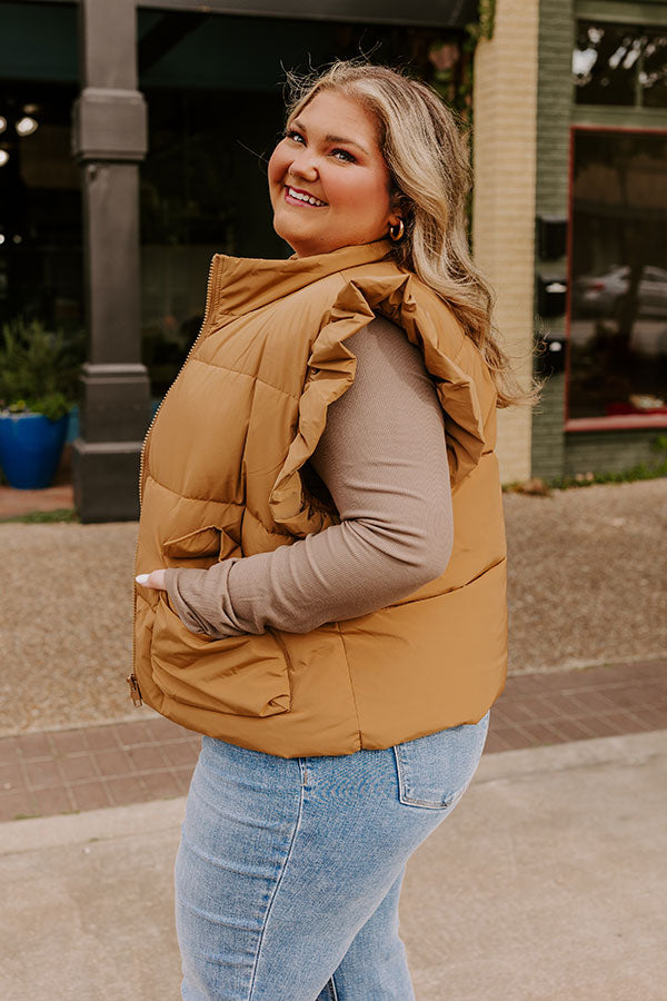 Cabin Cutie Puffer Vest Curves Image - 4