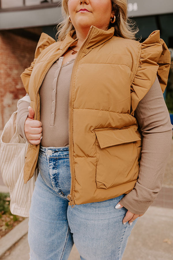 Cabin Cutie Puffer Vest Curves Image - 3