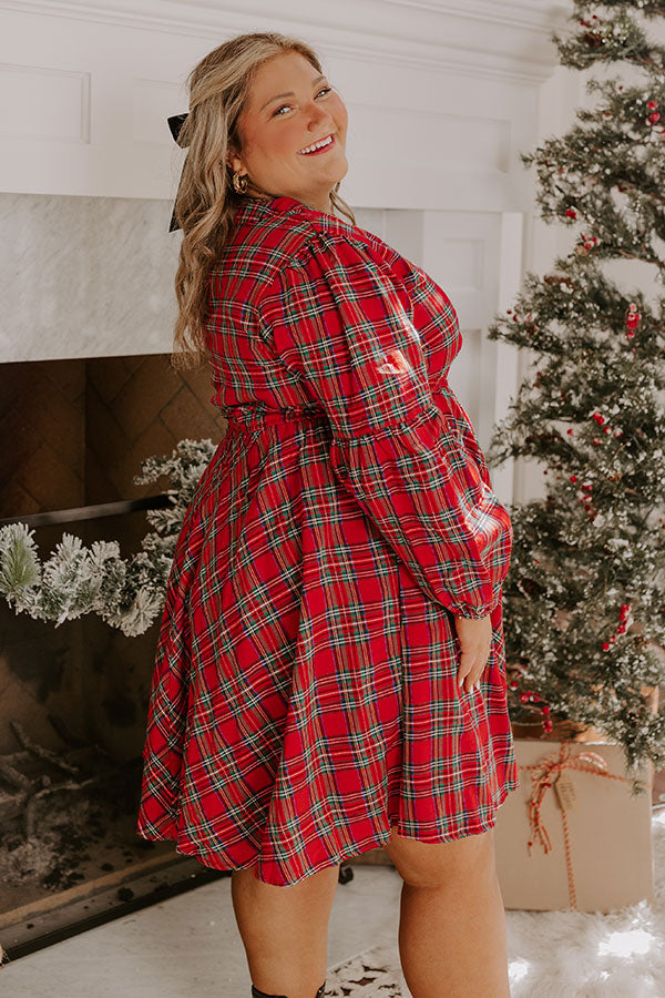 Holiday Cheer Plaid Dress Curves Image - 3
