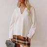 Coffee Shop Cutie Knit Sweater Top in Cream Image - 1
