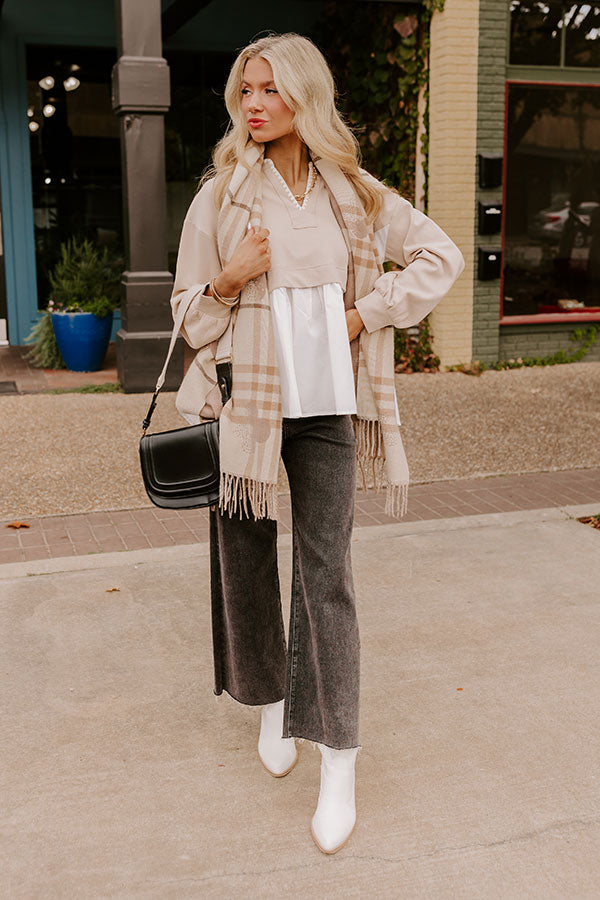 Sweet Whispers Shift Top in Iced Late Image - 5