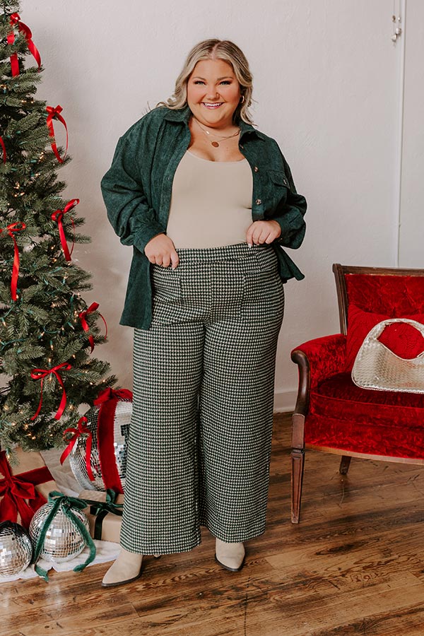 The Mila High Waist Houndstooth Pants Curves Image - 2