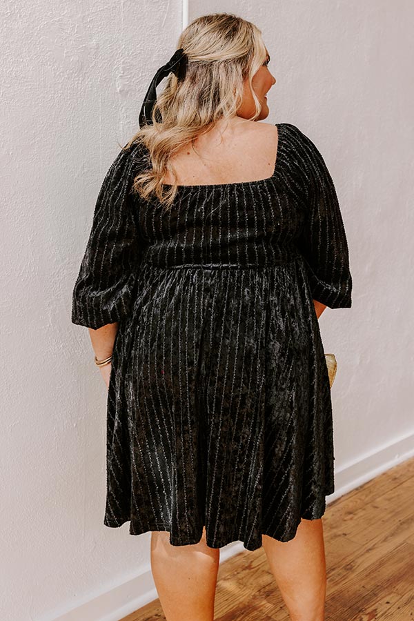 Kiss At Midnight Velvet Mini Dress Curves Image - 4