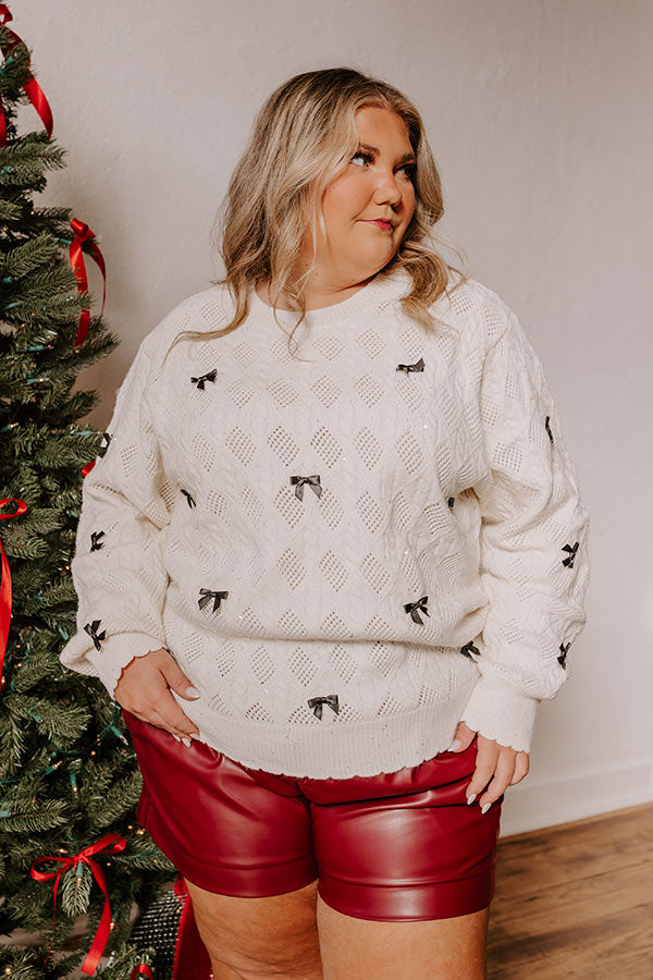 Sweet As Can Be Cable Knit Sweater Curves Image - 3