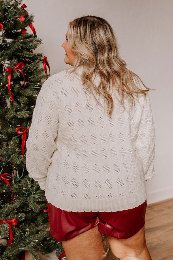 Sweet As Can Be Cable Knit Sweater Curves Image - 4