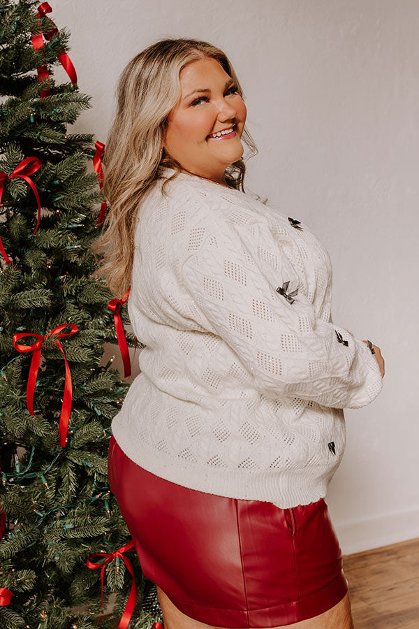 Sweet As Can Be Cable Knit Sweater Curves Image - 5