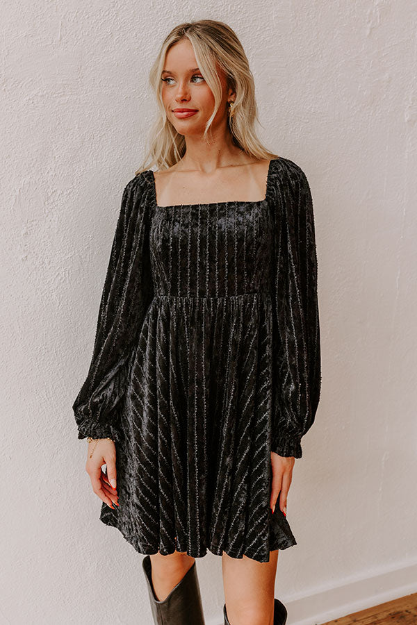 Kiss At Midnight Velvet Mini Dress Image - 2