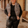 Urban Chic Leopard Puffer Vest Curves Image - 1