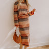 Coffee Shop Cuddles High Waist Knit Maxi Skirt Image - 1