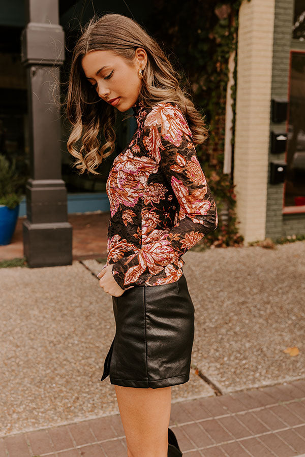 Girls Night Out Floral Lace Top Image - 4