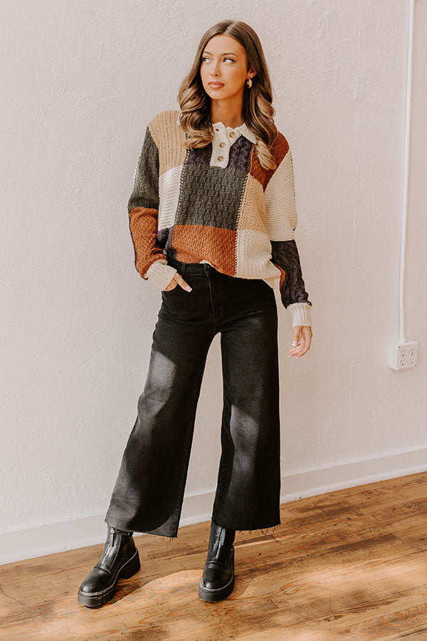 Downtown Dallas Color Block Sweater Image - 1