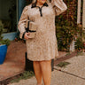 Chardonnay And Candlelight Velvet Mini Dress in Iced Latte Curves Image - 1