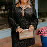 Chardonnay And Candlelight Velvet Mini Dress in Black Curves Image - 1