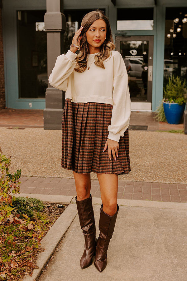 Pumpkin Patch Pretty Plaid Mini Dress Image - 2