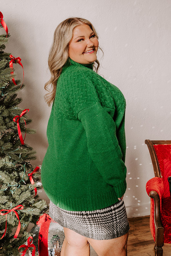 Evergreen Dreams Knit Sweater Curves Image - 2
