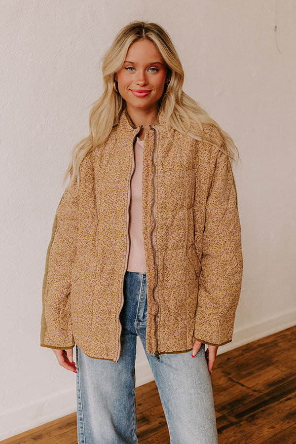 Cabin Cutie Corduroy Jacket in Blush Image - 1