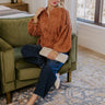 Lost In Love Embroidered Button Up in Brown Image - 1