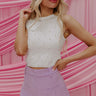 Call It Chic Embellished Top in White Image - 1