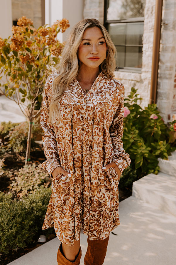 Feeling Luxurious Velvet Mini Dress in Warm Taupe Image - 2