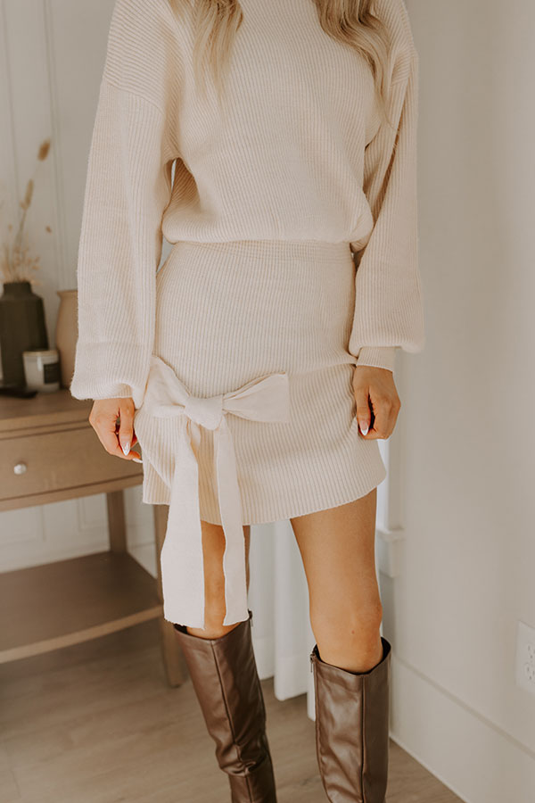 Cue The Charm Knit Sweater Dress Image - 3