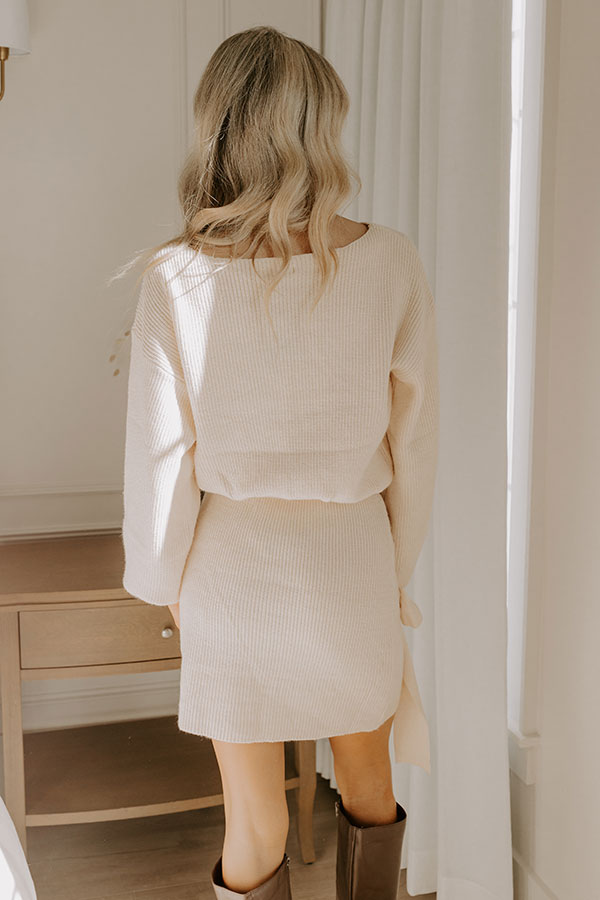 Cue The Charm Knit Sweater Dress Image - 5