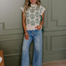 Front Porch Sippin' Floral Sweater Top in Hunter Green Image - 1