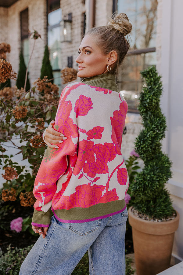 Cider And Sunsets Floral Sweater in Pink Image - 4