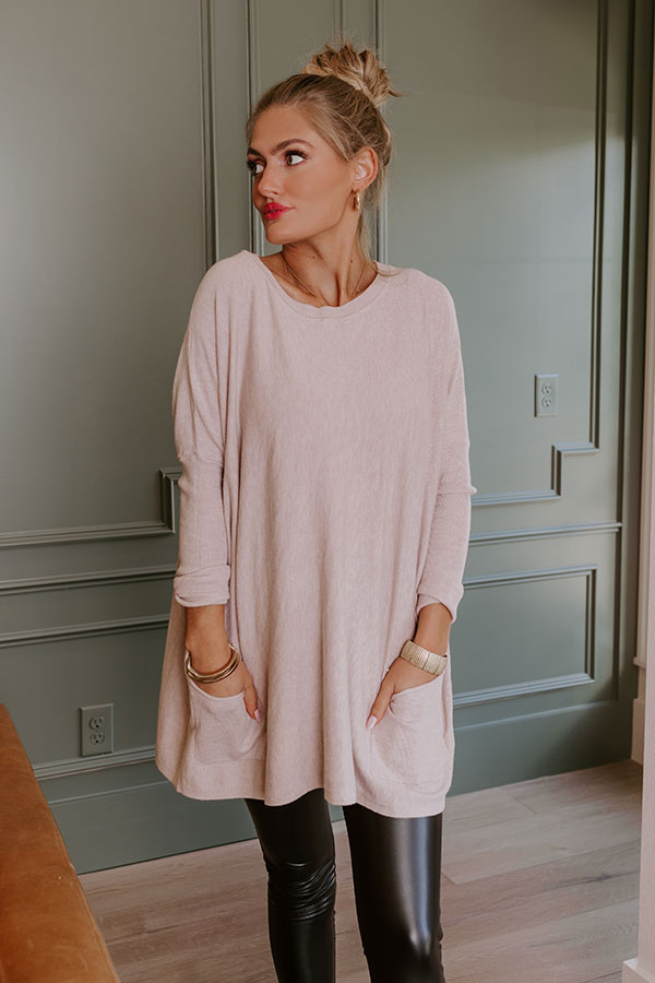 Always Cozy Sweater Top in Birch Image - 2